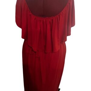 Plus size/bump friendly Red Women's Dress
